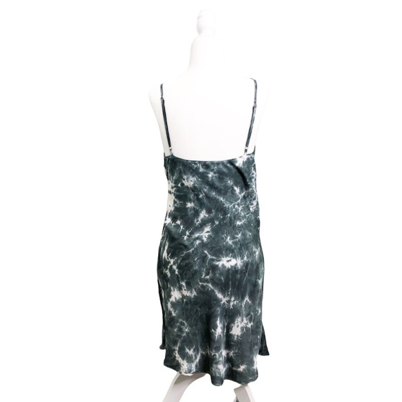 Olivaceous Slip Mini Dress Spaghetti Strap Drape Neck Tye Die Women’s Size Small - Picture 3 of 13